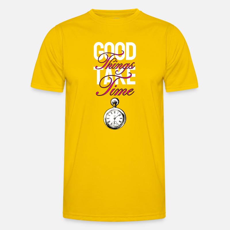 Good things take time - Men's Functional T-Shirt - egg yellow