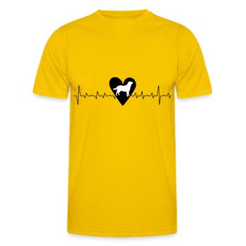 Ligne de cœur du Labrador - T-shirt sport Homme - jaune d'œuf - Devant - AI Model Male 178 dark (178cm)