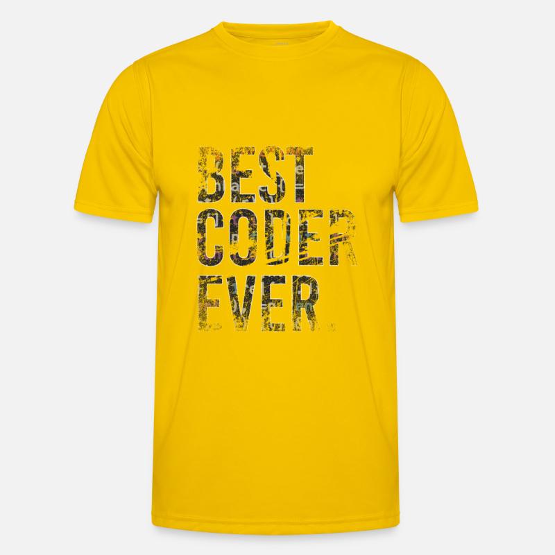 Best coder ever coding - Men's Functional T-Shirt - egg yellow