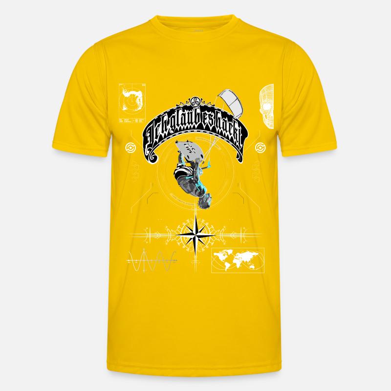 Ich glaub es hackt Kiter - Männer Funktions-T-Shirt - Eigelb