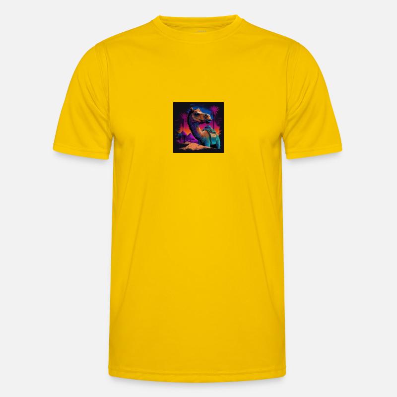 Camel aux couleurs néon, synthwave / 80s T-shirt sport Homme