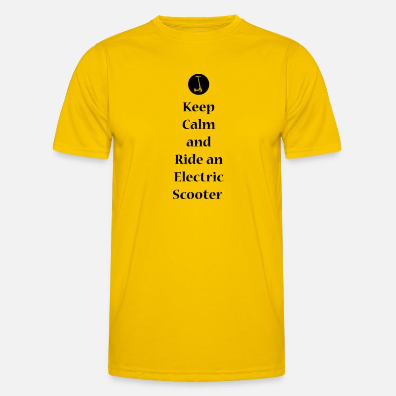 E-Scooter E-Roller Scooter - Männer Funktions-T-Shirt - Eigelb