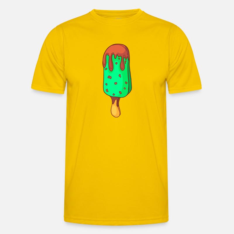 Eis Speiseeis Eiskrem Eiscreme Kugeleis Eisbecher Männer Funktions-T-Shirt
