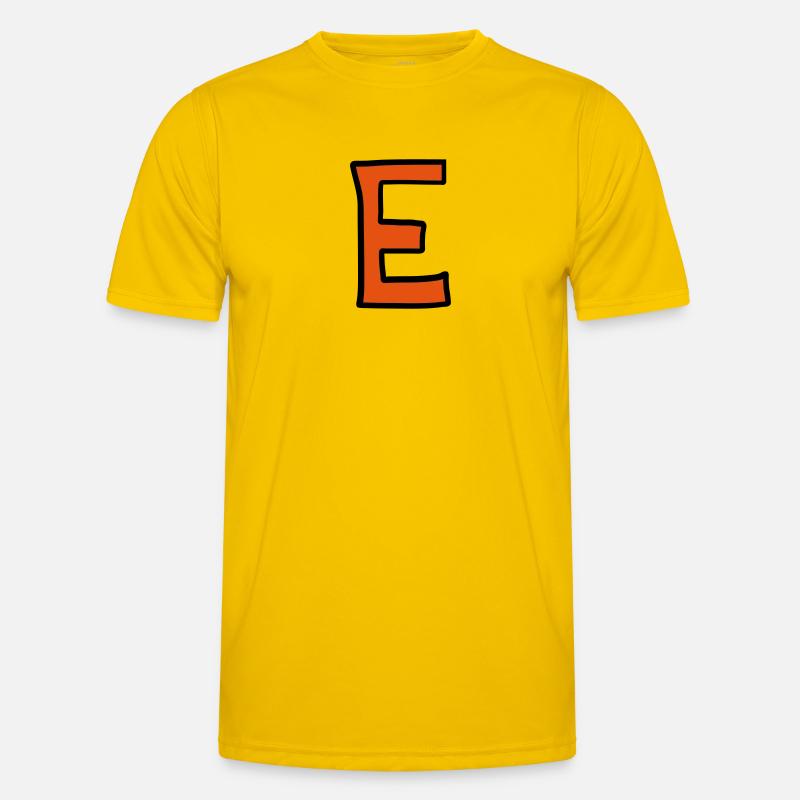 Buchstabe E Comic Cartoon - Männer Funktions-T-Shirt - Eigelb
