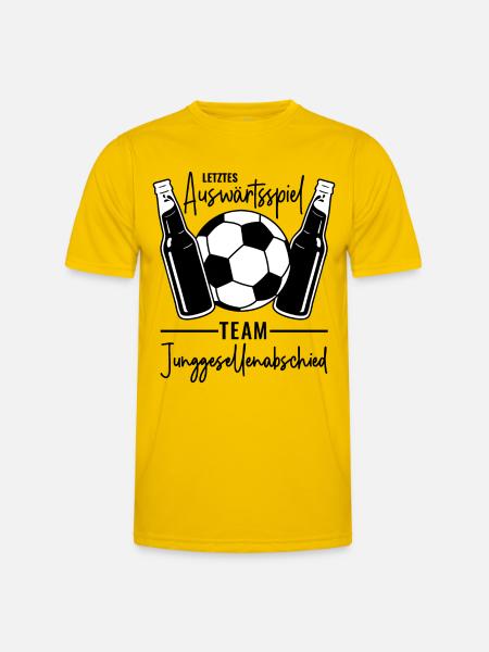 Fußball Jga Team Letztes Auswärtsspiel JGA 2026 - Männer Funktions-T-Shirt - Eigelb