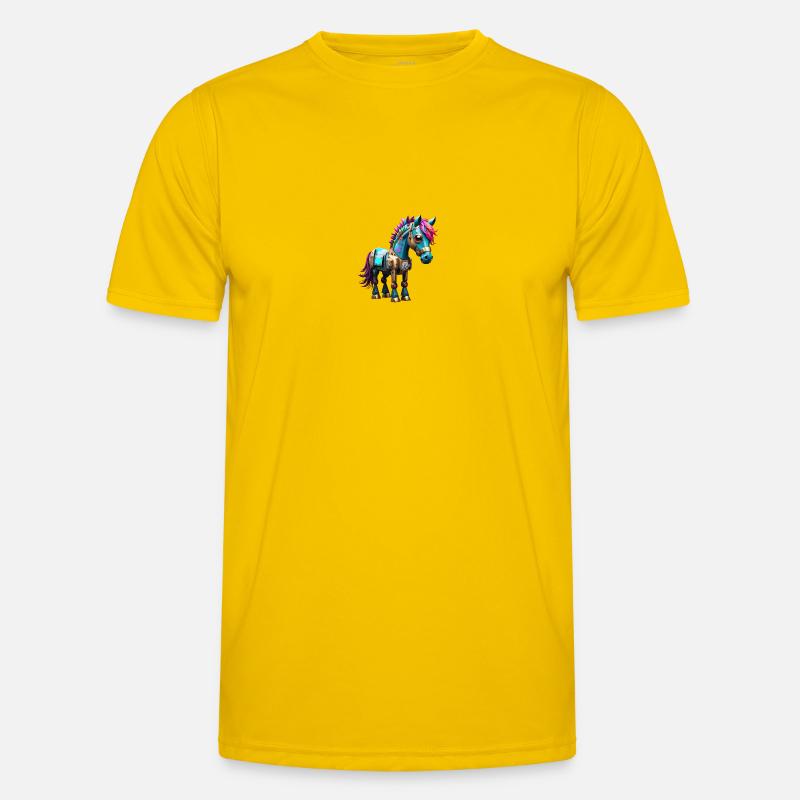 Roboter Pferd Männer Funktions-T-Shirt