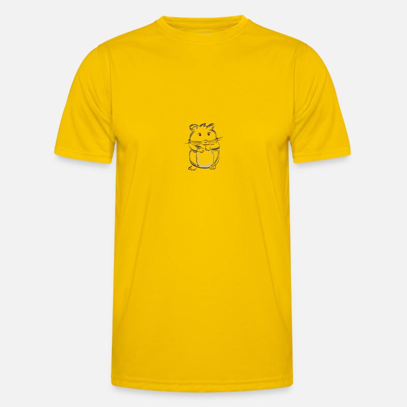 Gezeichneter Hamster - Perfekte Geschenkidee! - Männer Funktions-T-Shirt - Eigelb