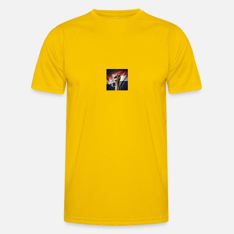 Drapeau serbe à main forte T-shirt sport Homme