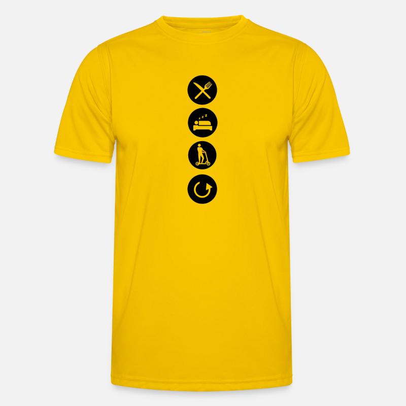 E-Scooter E-Roller Scooter - Men's Functional T-Shirt - egg yellow
