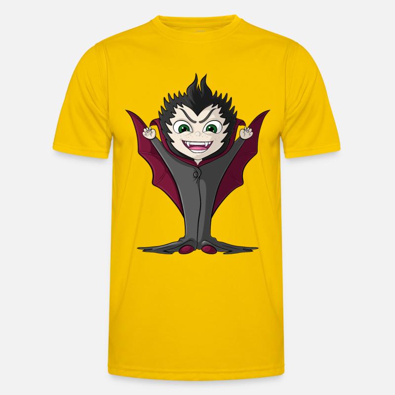 Kleiner Comic Vampir Männer Funktions-T-Shirt