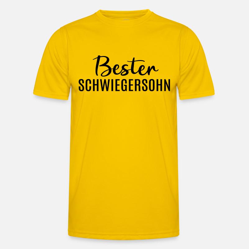Bester Schwiegersohn Geschenkidee Schwiegereltern - Männer Funktions-T-Shirt - Eigelb