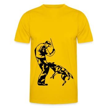 Sport canin - T-shirt sport Homme - jaune d'œuf - Devant - AI Model Male 178 dark (178cm)