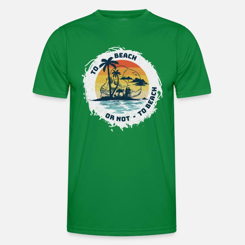 AN DEN STRAND ODER NICHT? Männer Funktions-T-Shirt