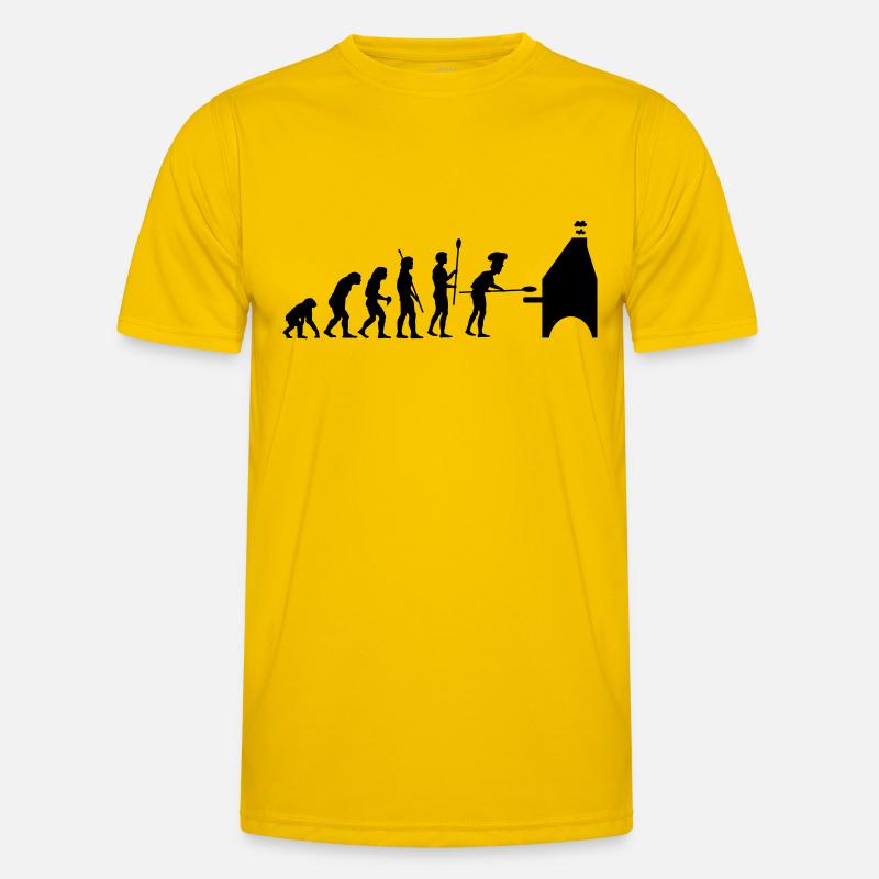 evolution pizza Männer Funktions-T-Shirt