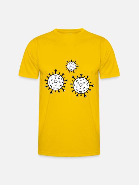 le virus - T-shirt sport Homme - jaune d'œuf