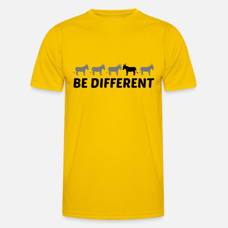 texte différent être différent âne cheval poney petit pac T-shirt sport Homme