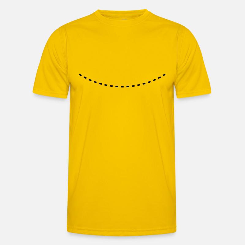 Dashed Curved Line Men's Functional T-Shirt