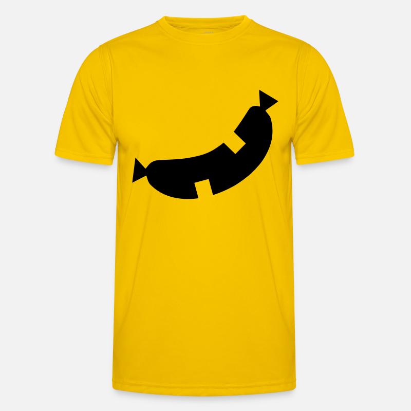 Glückliche Wurst Männer Funktions-T-Shirt