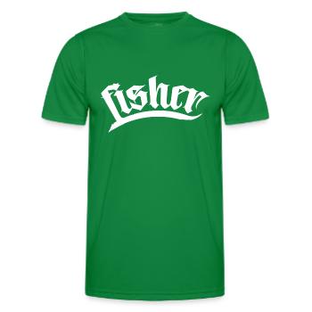 pêcheur de poisson pêche club de pêche brochet casquette de pêche - T-shirt sport Homme - vert - Devant - AI Model Male 178 dark (178cm)