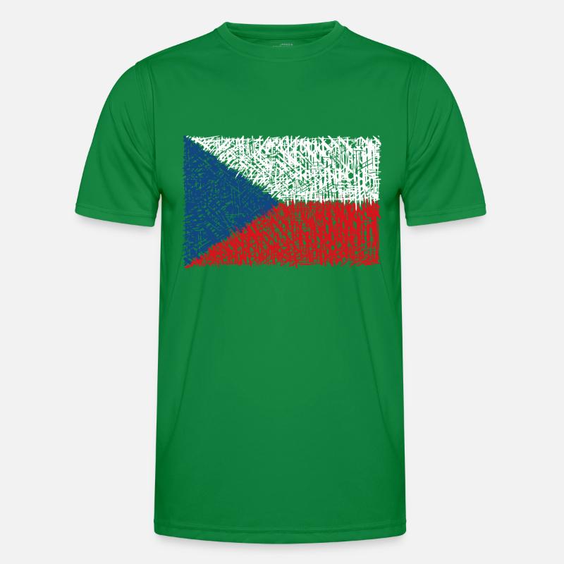 Drapeau de la République tchèque T-shirt sport Homme