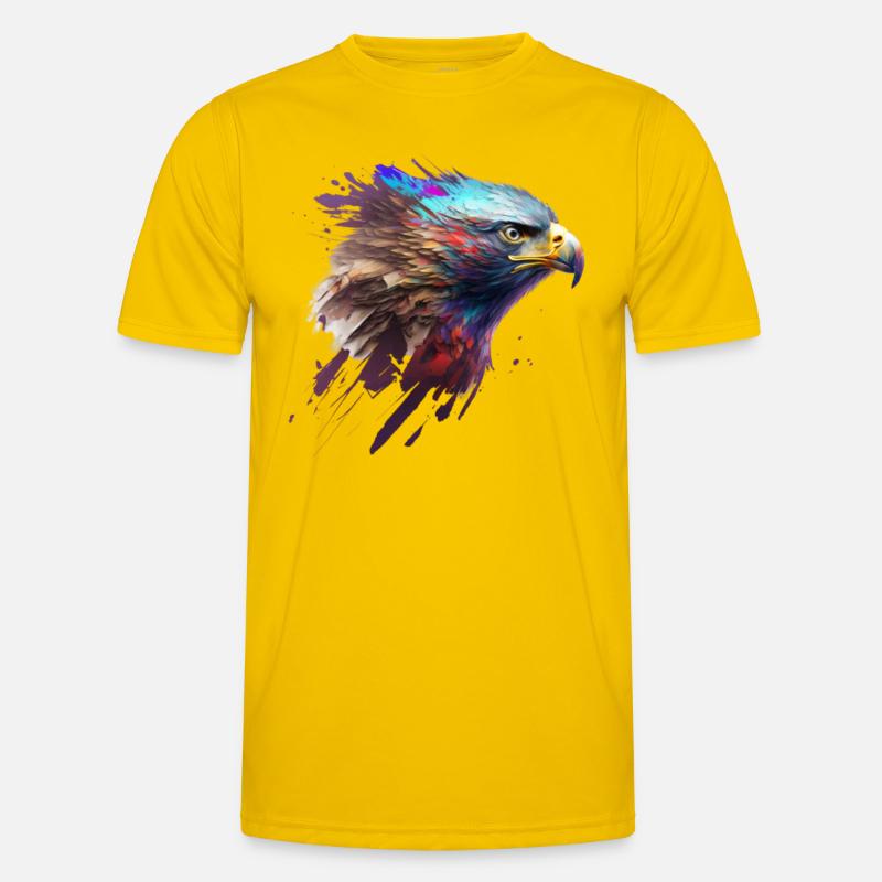 Mächtiger Adler: Ein modernes Ölbild Männer Funktions-T-Shirt