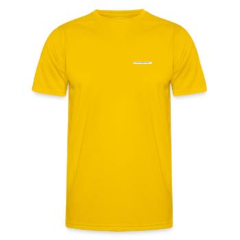 Comment supporter les gens ? - T-shirt sport Homme - jaune d'œuf - Devant - AI Model Male 178 dark (178cm)