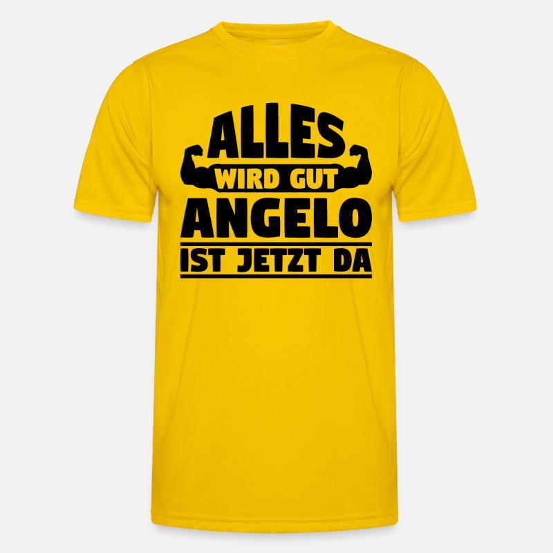 Alles wird gut Angelo ist jetzt da Männer Funktions-T-Shirt