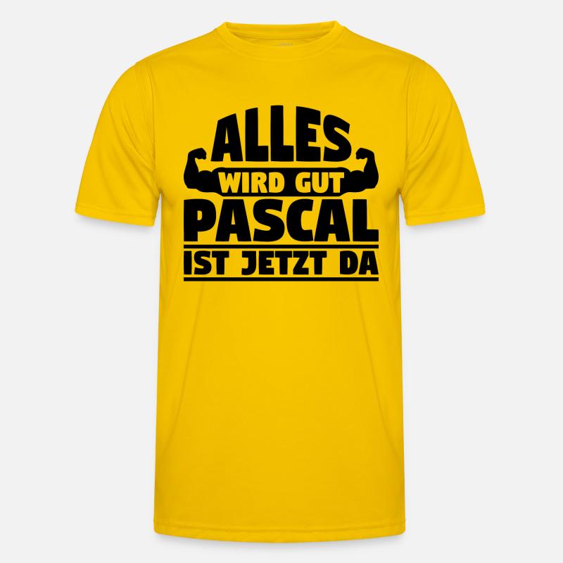 Alles wird gut Pascal ist jetzt da Männer Funktions-T-Shirt