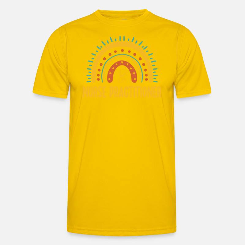 Krankenschwester Practitioner Boho Rainbow - Männer Funktions-T-Shirt - Eigelb