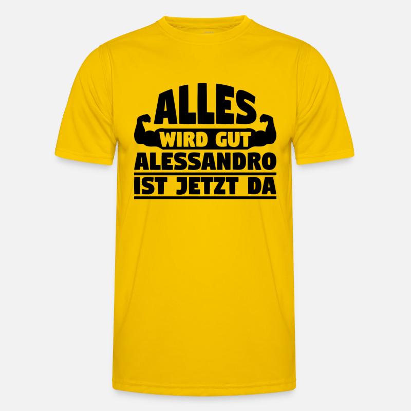 Alles wird gut Alessandro ist jetzt da Männer Funktions-T-Shirt