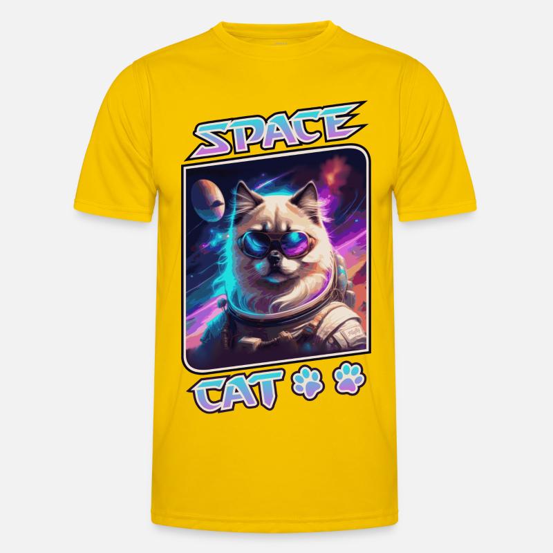 Chat de l'espace - sacré de Birmanie T-shirt sport Homme