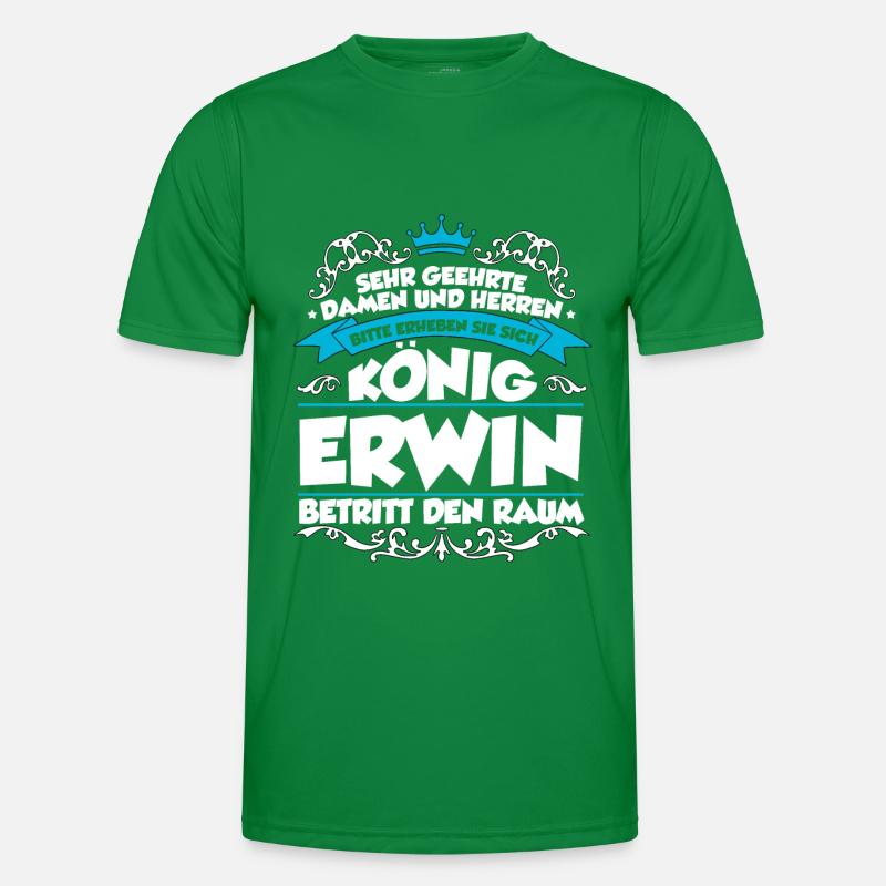 Erwin Name Design Männer Funktions-T-Shirt