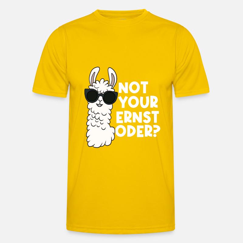 Not Your Ernst Oder - Männer Funktions-T-Shirt - Eigelb