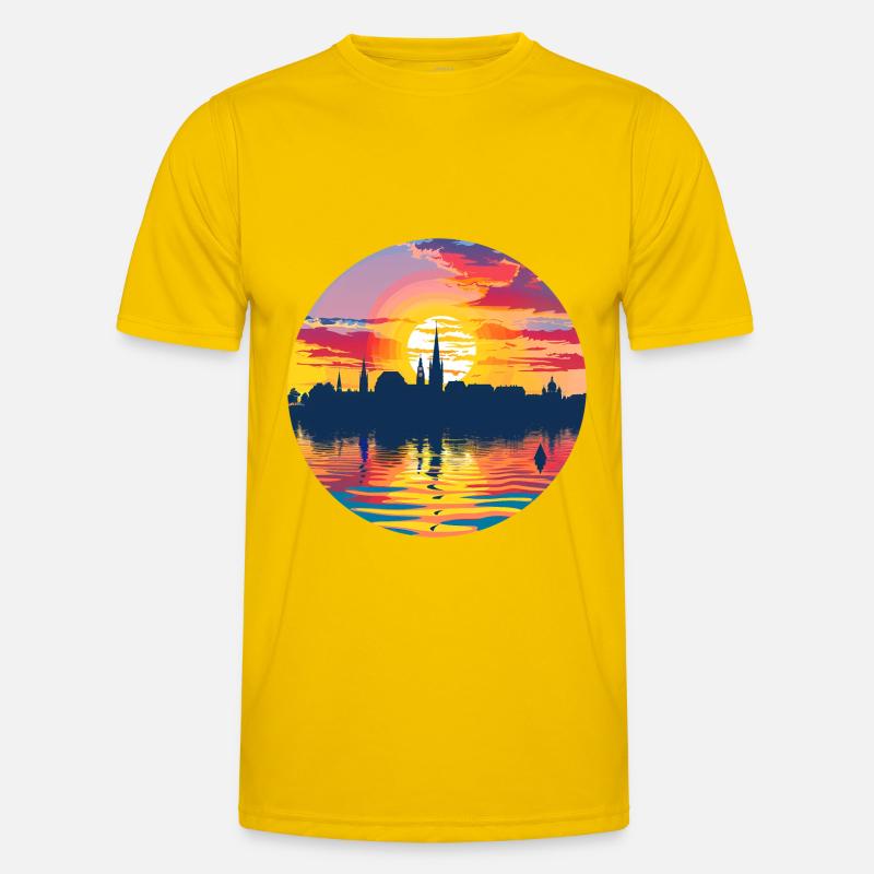 Konstanz Skyline Männer Funktions-T-Shirt