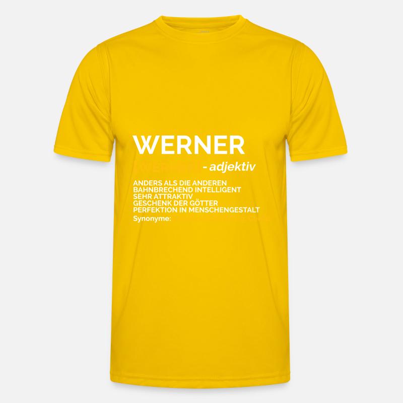 Werner - Men's Functional T-Shirt - egg yellow