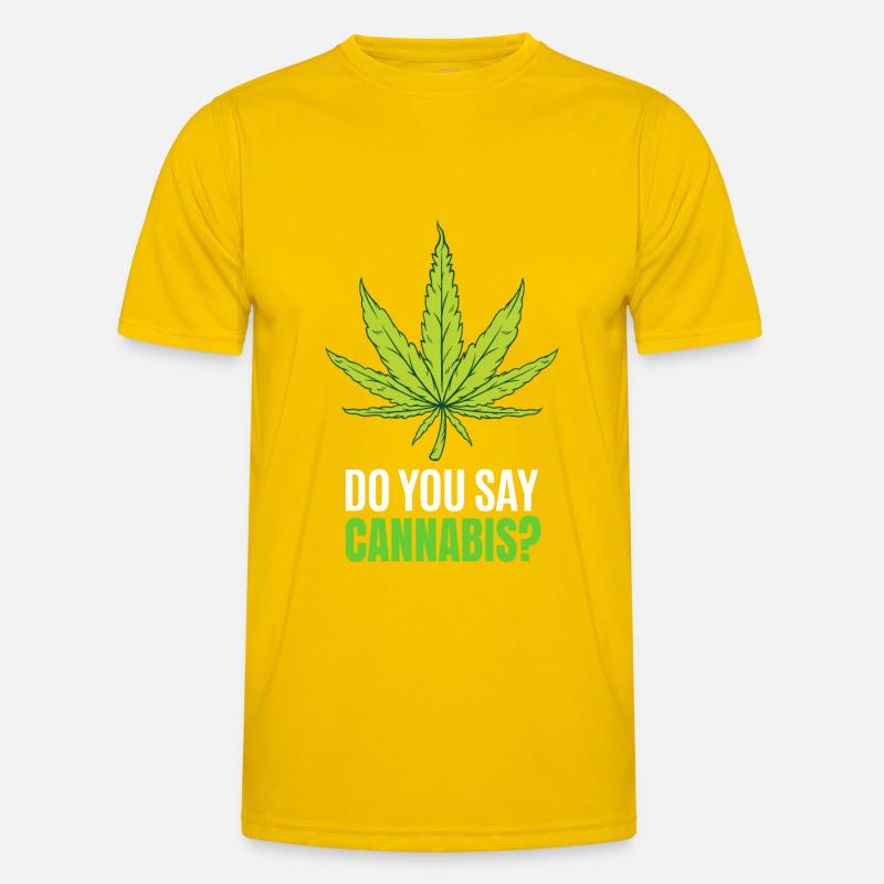Fumer des feuilles de cannabis T-shirt sport Homme