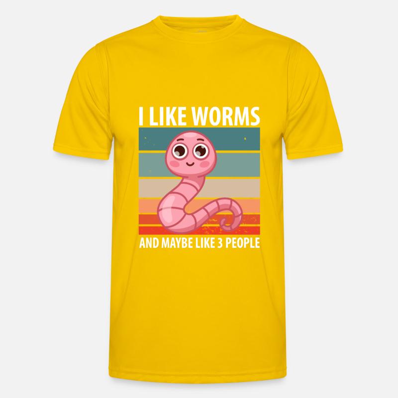 Compost Worms Gift - Men's Functional T-Shirt - egg yellow