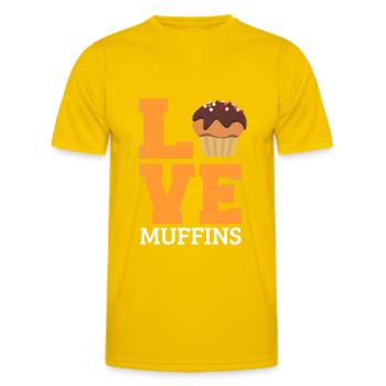 Muffin - Men's Functional T-Shirt - egg yellow - Front - AI Model Male 178 dark (178cm)