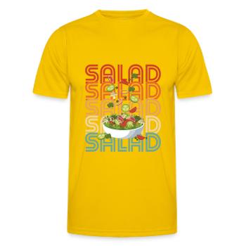 Salade rétro - T-shirt sport Homme - jaune d'œuf - Devant - AI Model Male 178 dark (178cm)