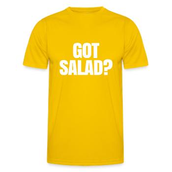 Salade - T-shirt sport Homme - jaune d'œuf - Devant - AI Model Male 178 dark (178cm)