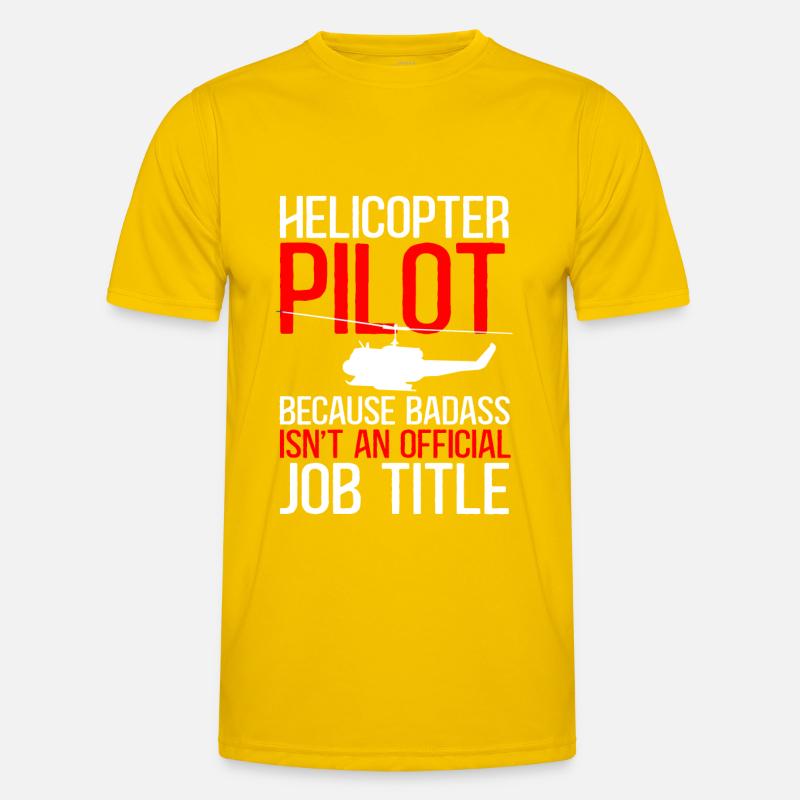 Hubschrauber Pilot Geschenk - Männer Funktions-T-Shirt - Eigelb