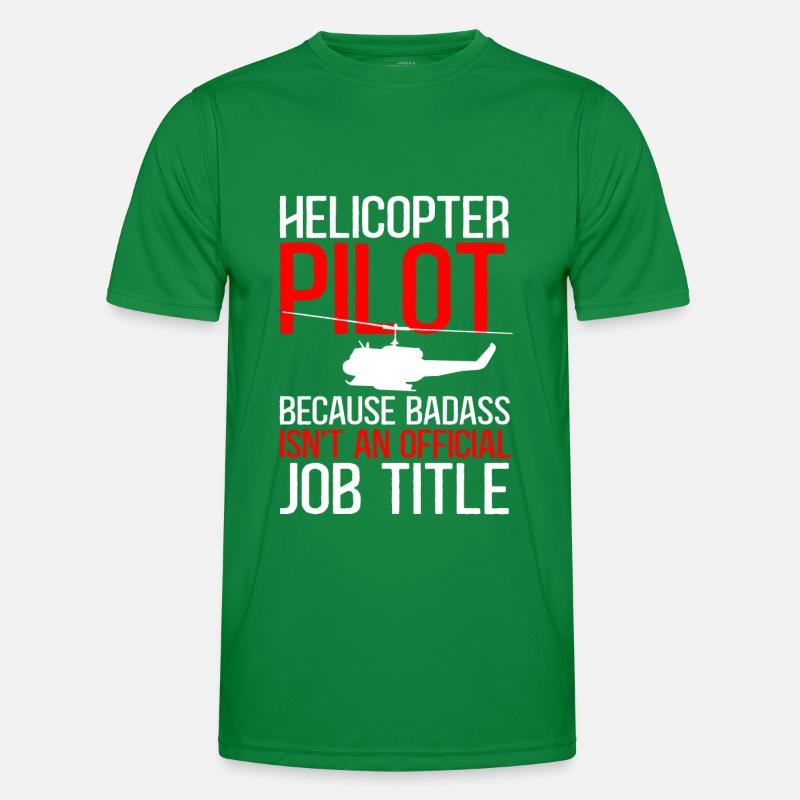 Hubschrauber Pilot Geschenk Männer Funktions-T-Shirt