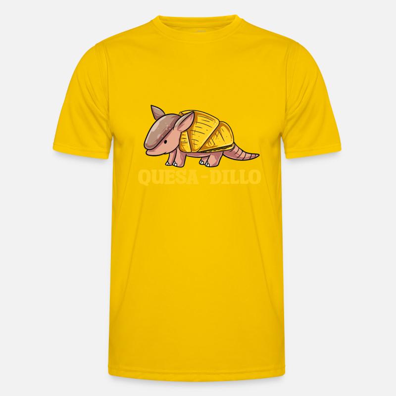 Quesa Dillo Armadillo Gift - Men's Functional T-Shirt - egg yellow