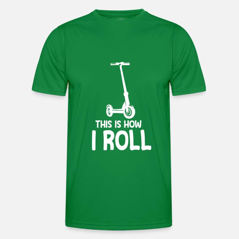 Scooter Roller Tretroller Geschenk Männer Funktions-T-Shirt