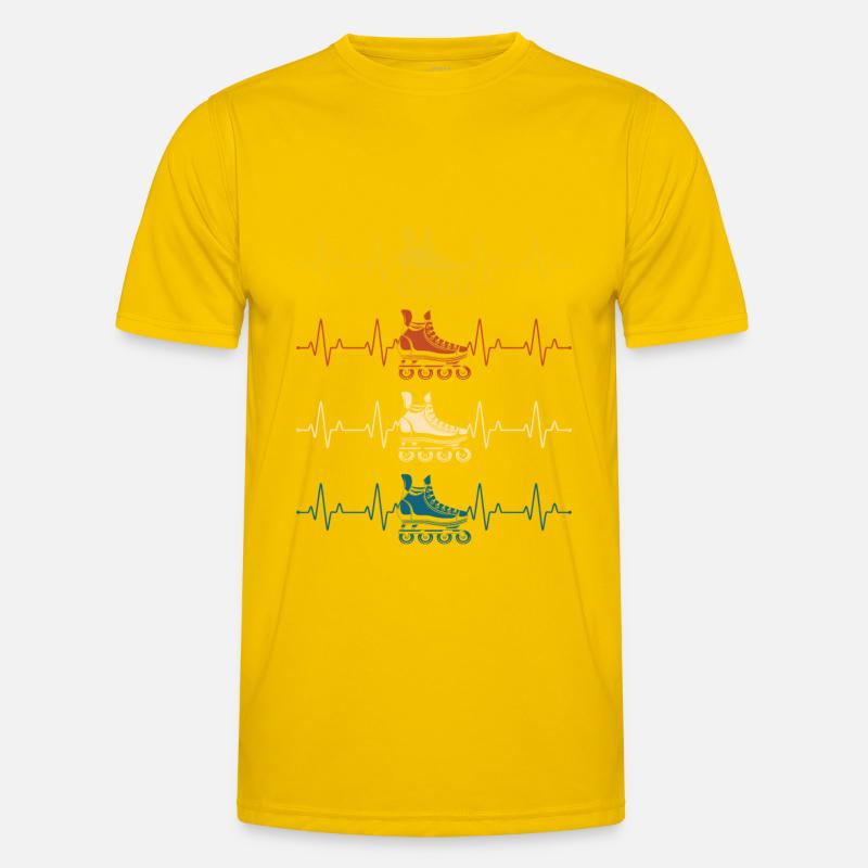 Inline Skating Inline Skating Gift - Men's Functional T-Shirt - egg yellow