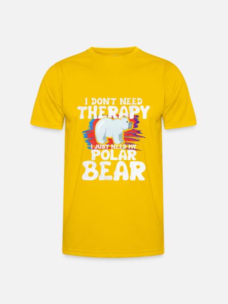 Eisbär - Männer Funktions-T-Shirt - Eigelb