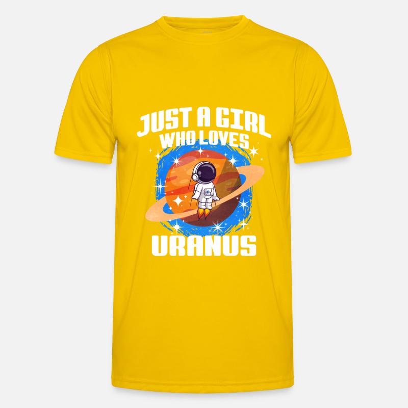 Mädchen Uranus Geschenk - Männer Funktions-T-Shirt - Eigelb