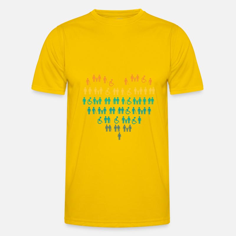 Rollstuhl Männer Funktions-T-Shirt