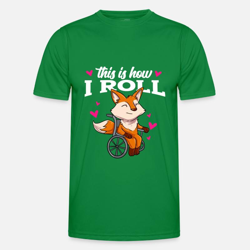Rollstuhl Männer Funktions-T-Shirt