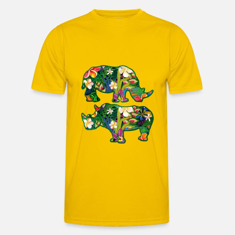 Rhinoceros - Men's Functional T-Shirt - egg yellow